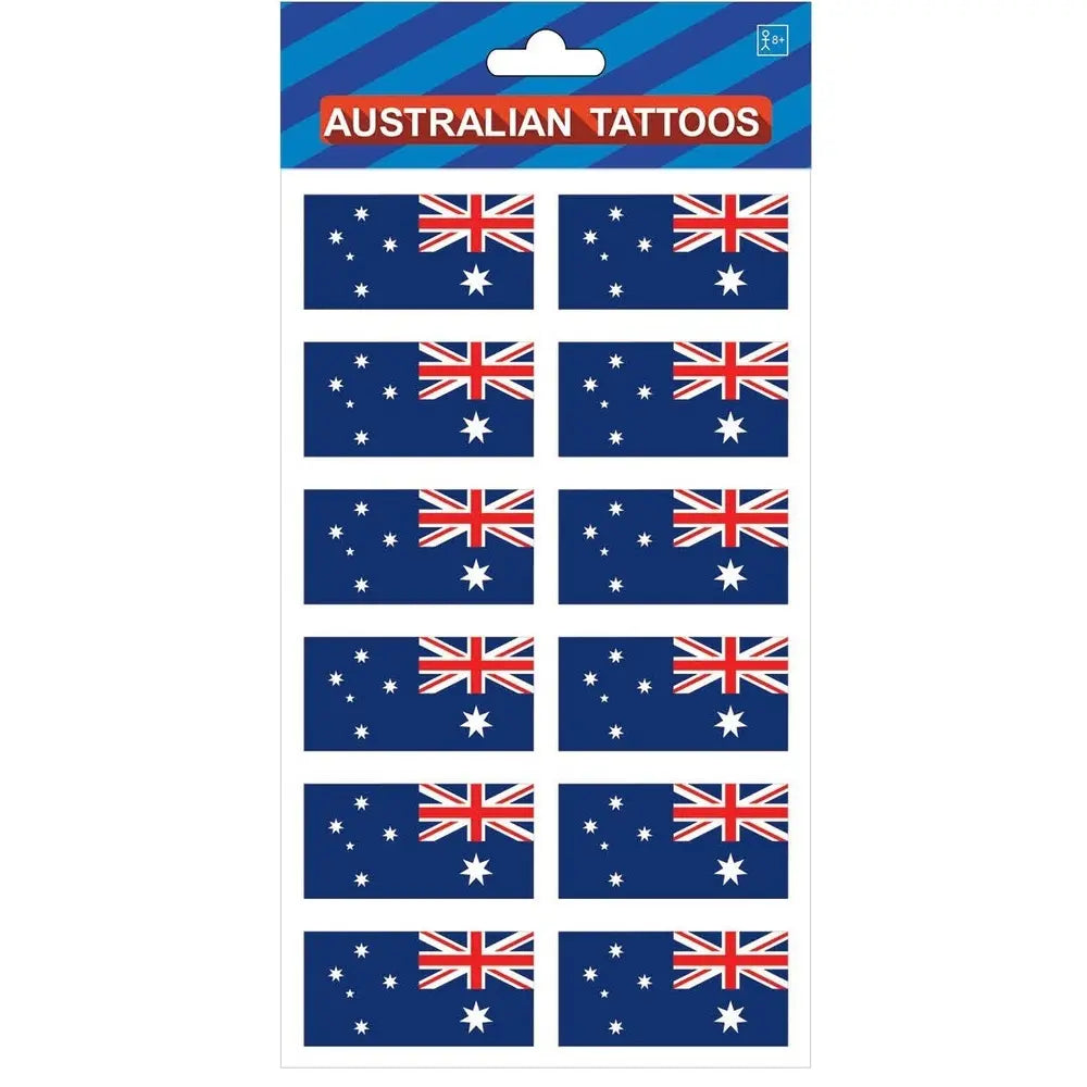 Australian Fake Tattoos Assorted (1 Sheet) Australia Day