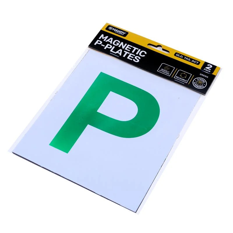 Magnetic Green P Plates 2pcs - QLD/TAS/ACT