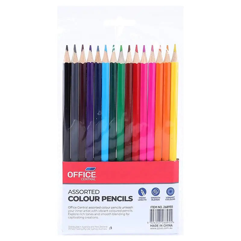 Multi-Coloured Pencils 18cm 15pk