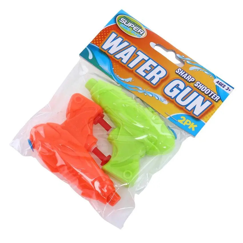 Mini Water Guns 4pcs 10cm Pistols Assorted Colours