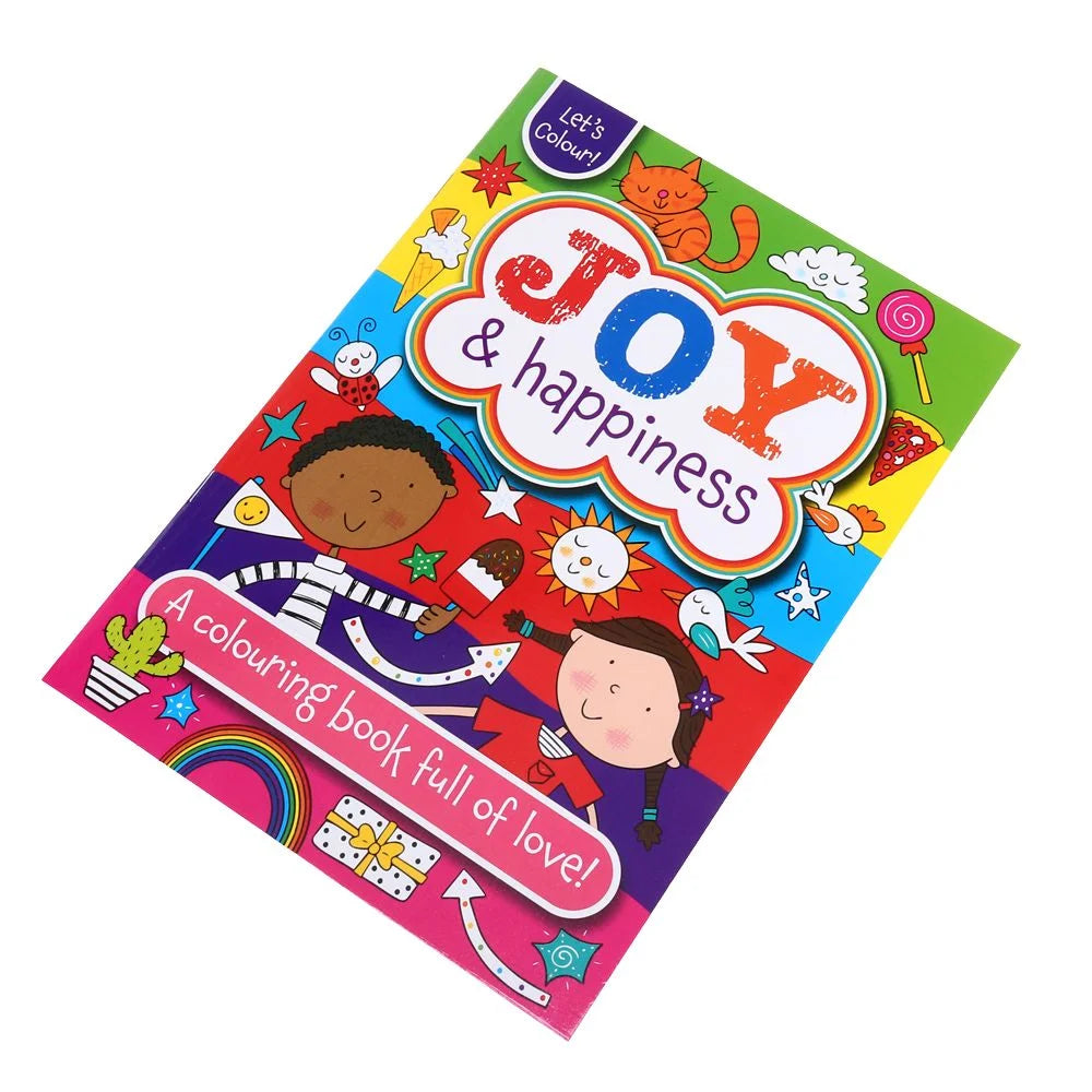 2 Joy And Happiness Colouring Books 32-Page A4 Size