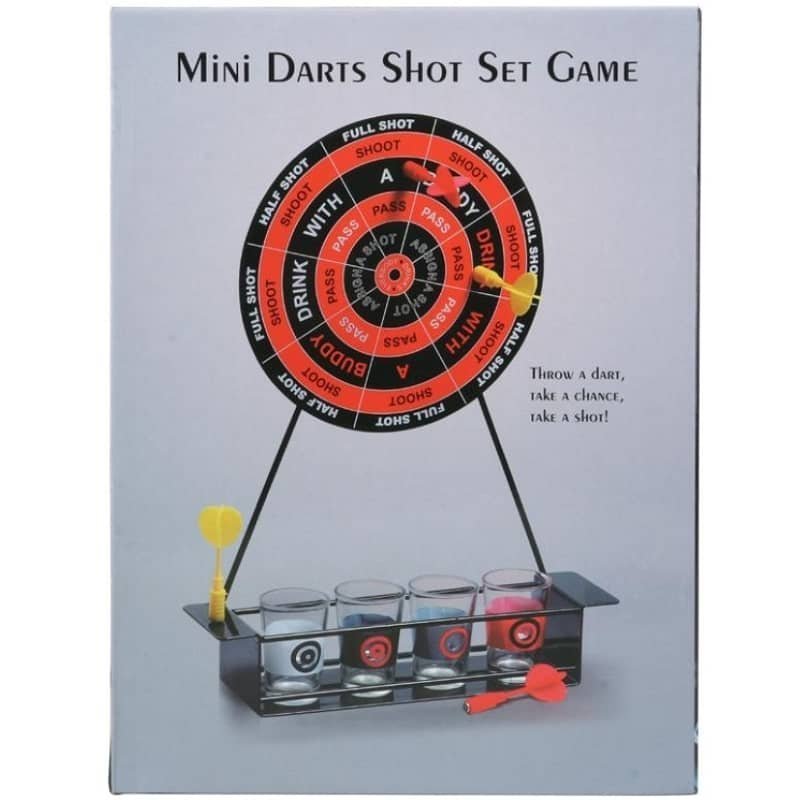 4 Shot Glasses Drinking Game Magnetic Darts - NextParty