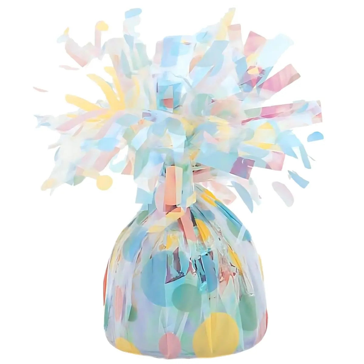 Rainbow Polka Dots Foil Balloon Weights 6pk