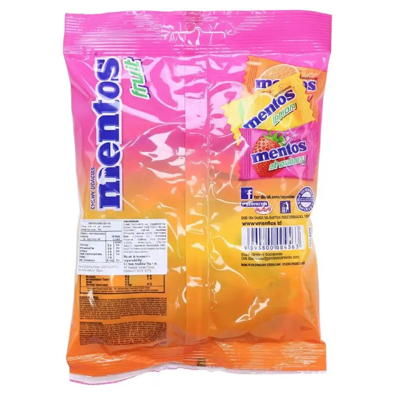Mentos Fruit Chewy Dragees 135g Bag (50pcs) Single Flow Wrap