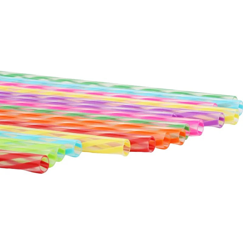 Reusable Short Plastic Drinking Straws 14cm 24pcs With Cleaning Brush