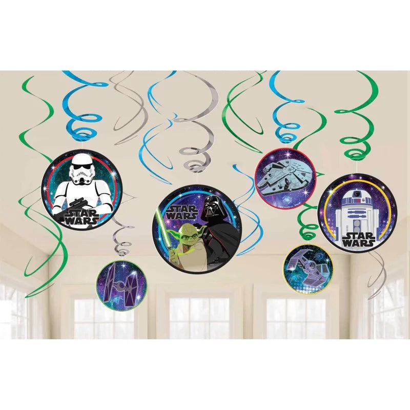 Star Wars Galaxy Spiral Hanging Swirl Decorations 12pcs