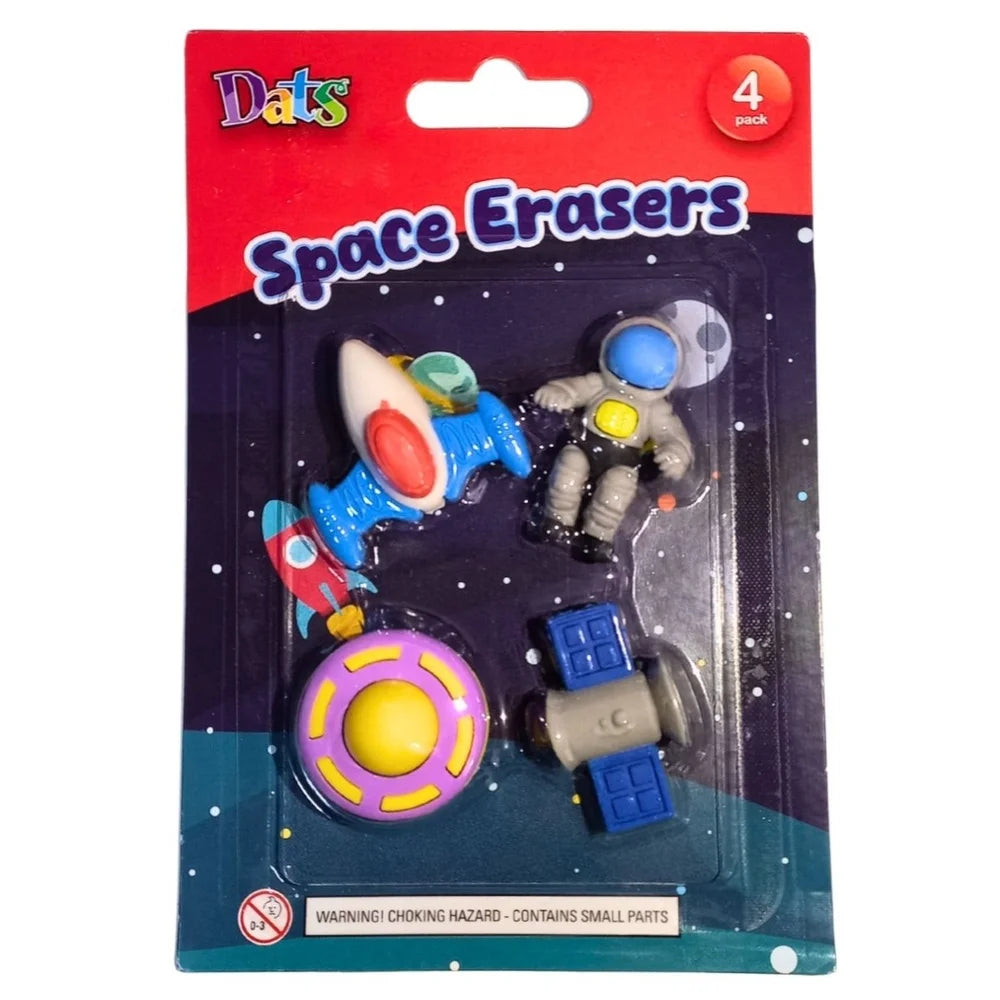 Space Erasers 4pcs