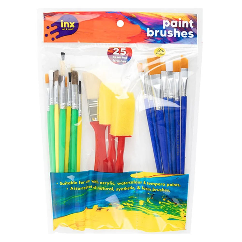 Paint Brushes Set 25pcs Assorted Sizes