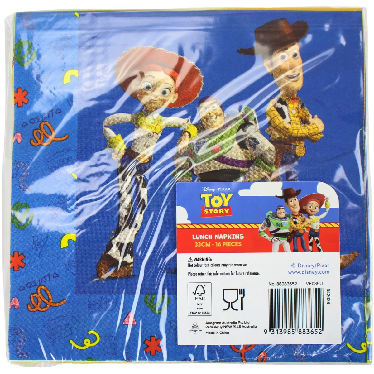 Toy Story Lunch Napkins 16pcs Serviettes