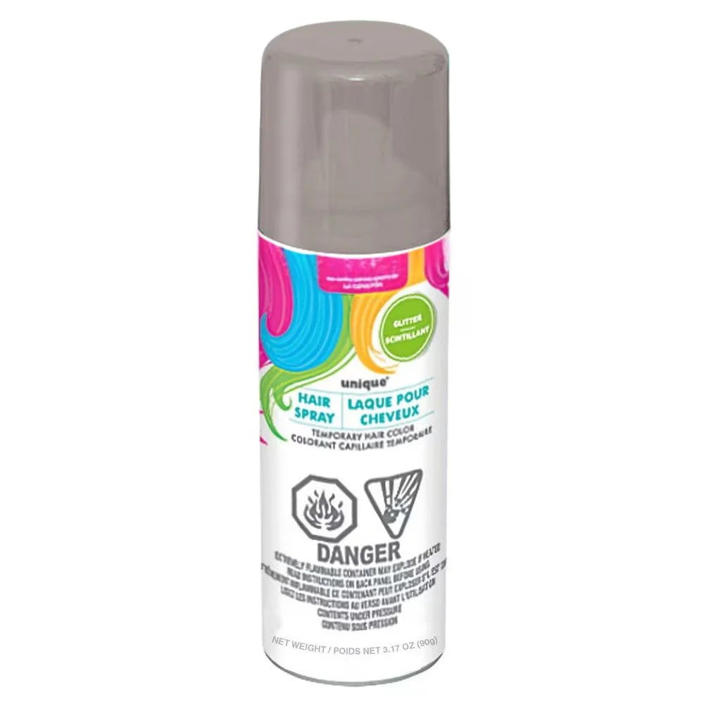 Silver Glitter Hair Spray 133ML Temporary Hairspray