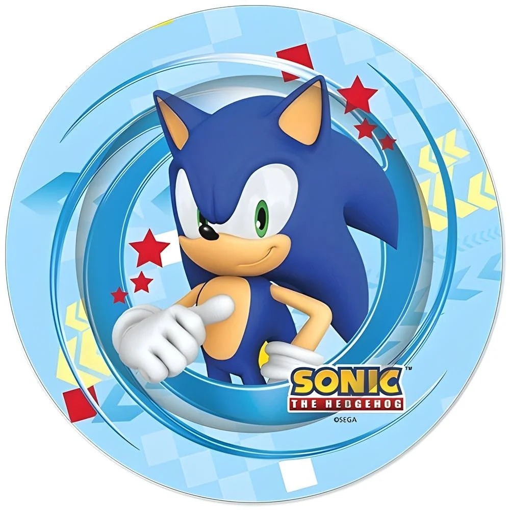 Sonic The Hedgehog Large Paper Plates 23cm (9") 8pcs