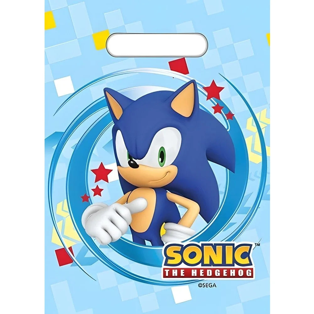 Sonic The Hedgehog Plastic Party Bags 8pcs