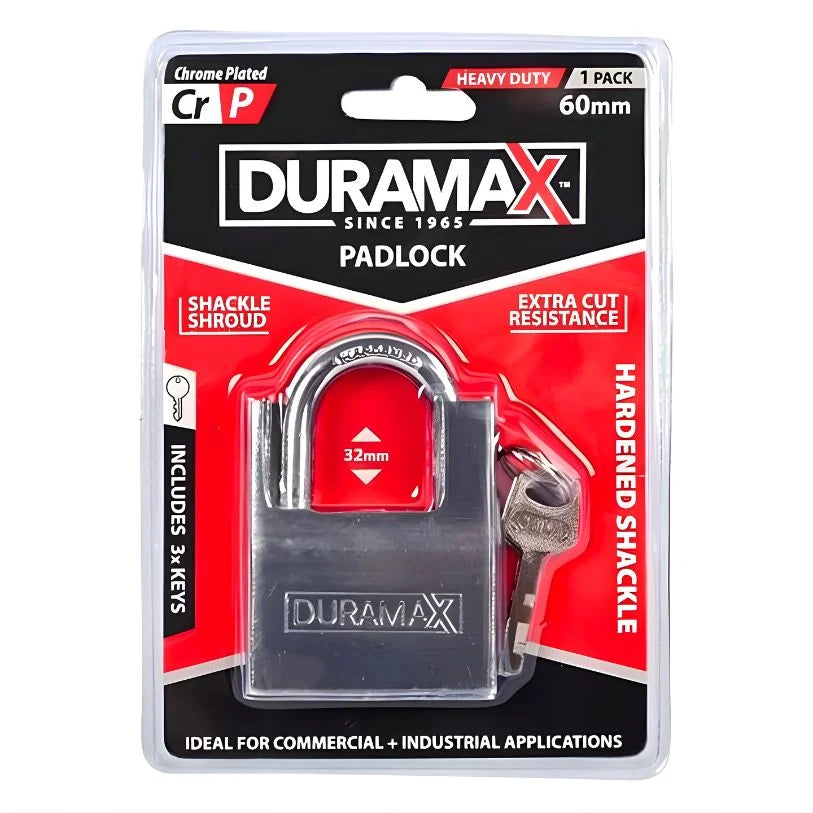 Extra Heavy Duty Padlock 60mm Includes 3 Keys