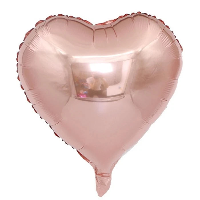 Rose Gold Heart Shape Foil Balloon 45cm (18")