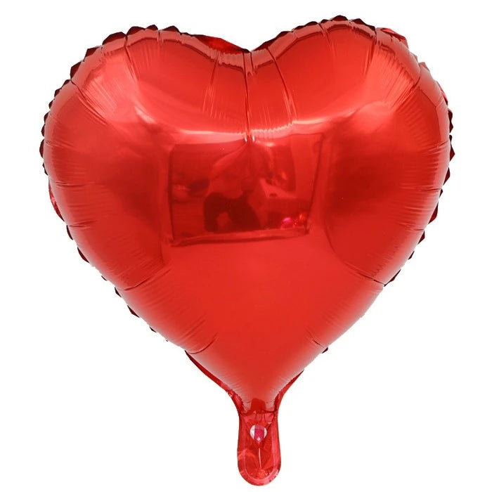 Red Heart Shape Foil Balloon 45cm (18")