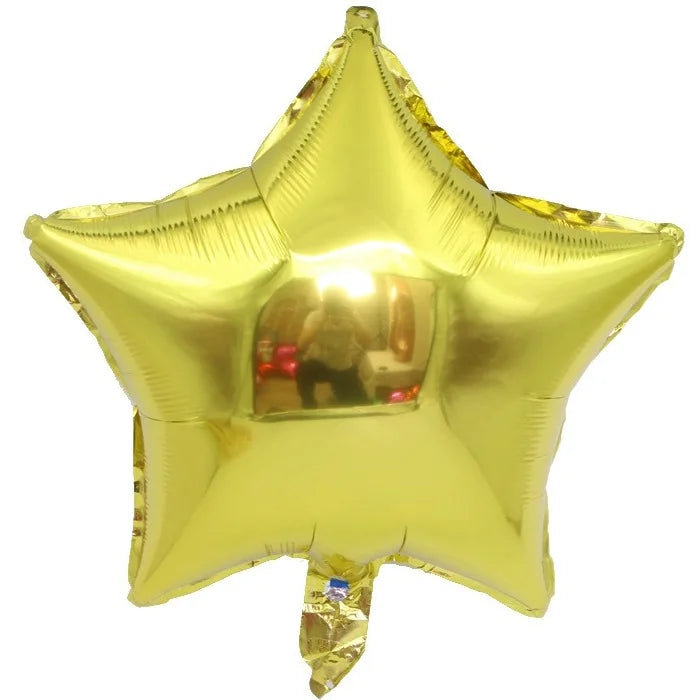 Gold Star Shape Foil Balloon 45cm (18")