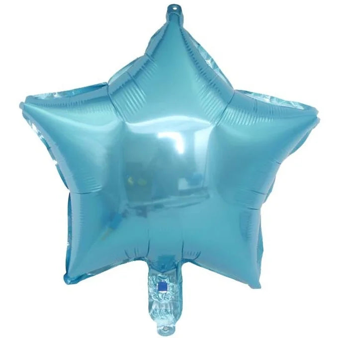 Light Blue Star Shape Foil Balloon 45cm (18")