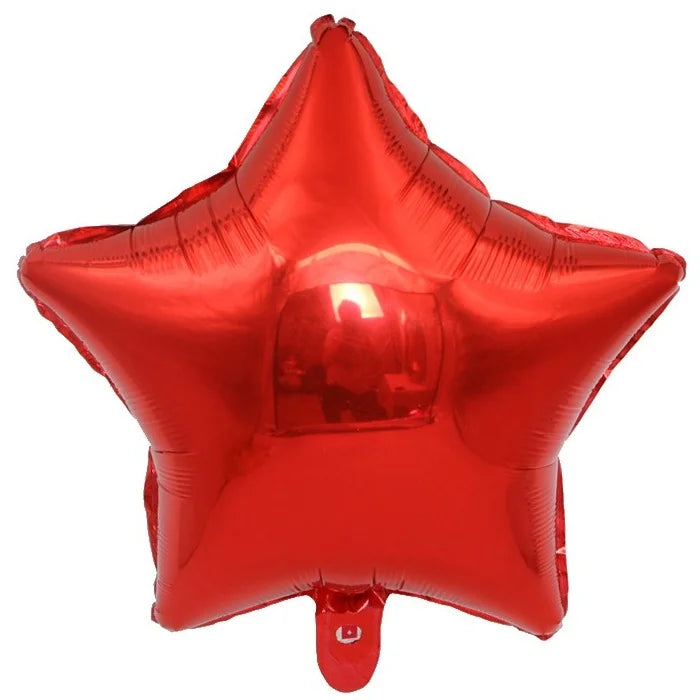 Red Star Shape Foil Balloon 45cm (18")