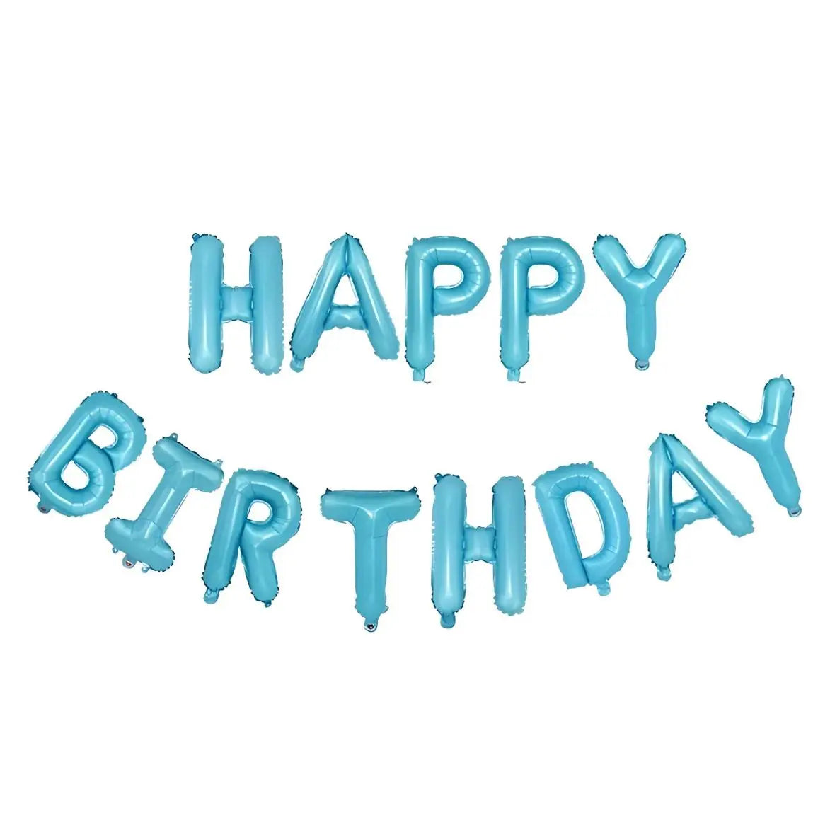 Light Blue "Happy Birthday" Foil Letter Balloons Banner Kit 40cm (16")