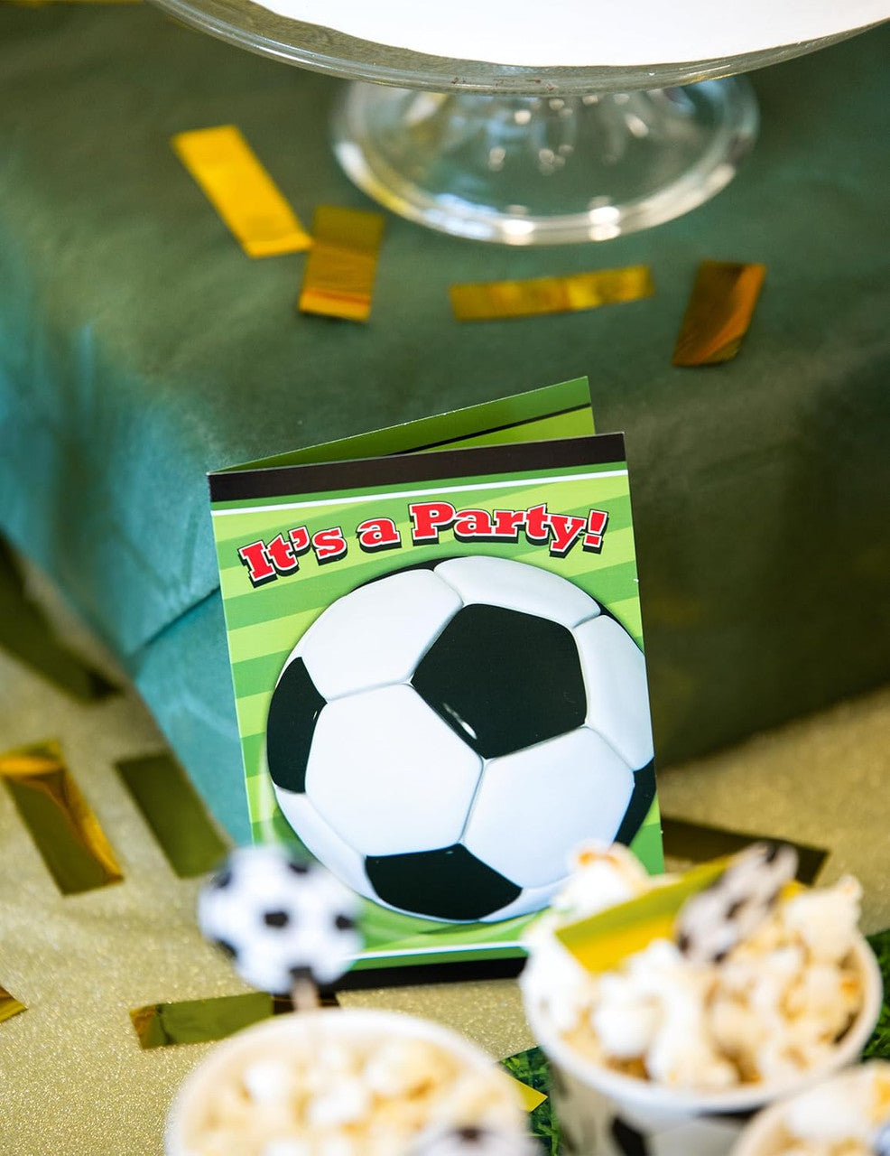 Soccer Ball Party Invitations 8pk
