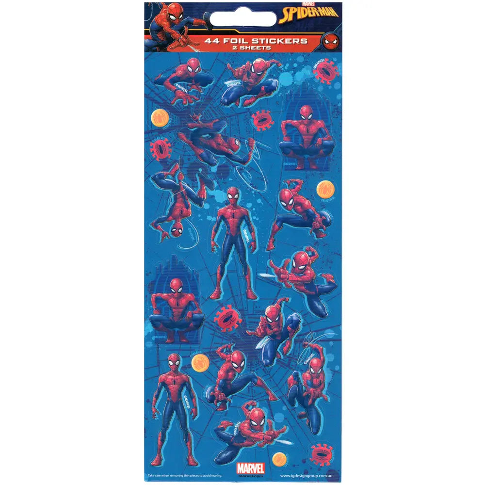 Spider-Man Sticker Sheets 44pk (2 Sheets)