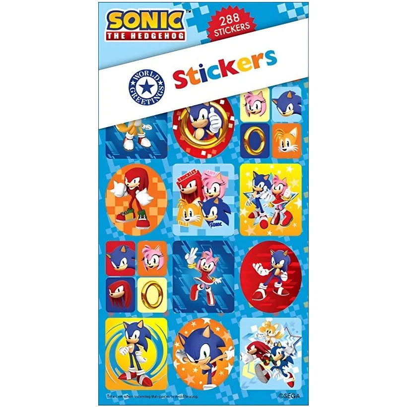 Sonic The Hedgehog Sticker Book 288pcs (12 Sheets)