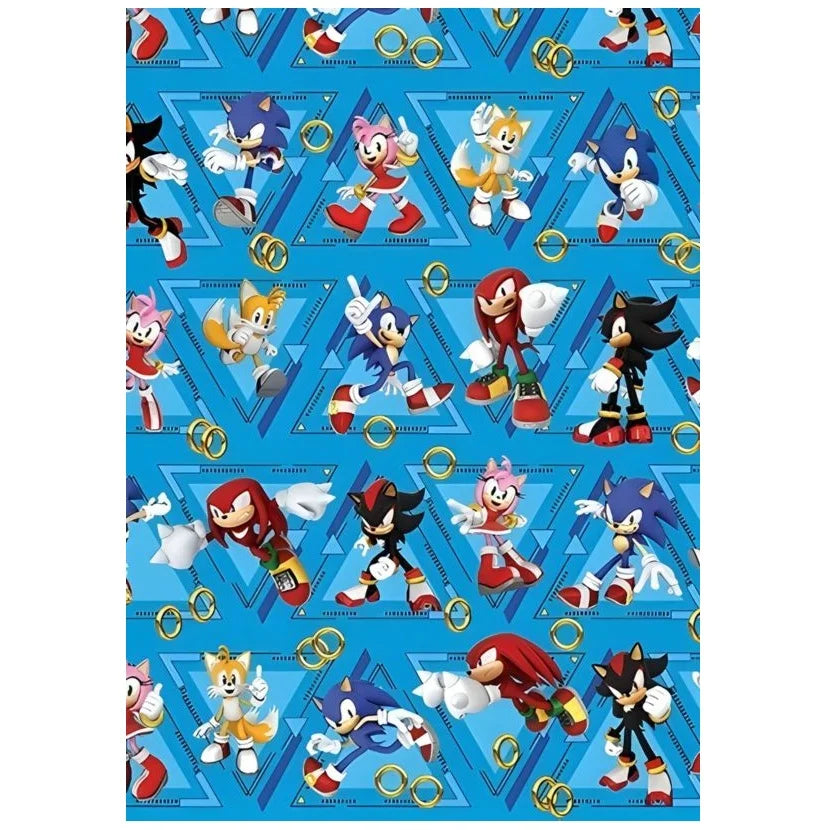 Sonic The Hedgehog Gift Wrap 1 Sheet Folded