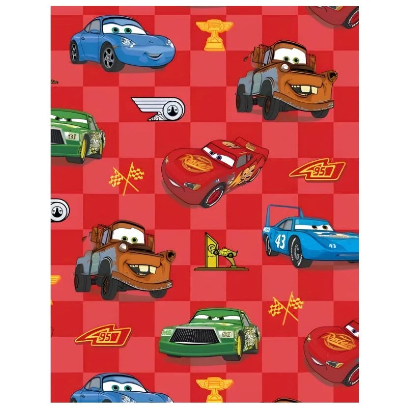Disney Cars Gift Wrap 1 Sheet Folded - Red
