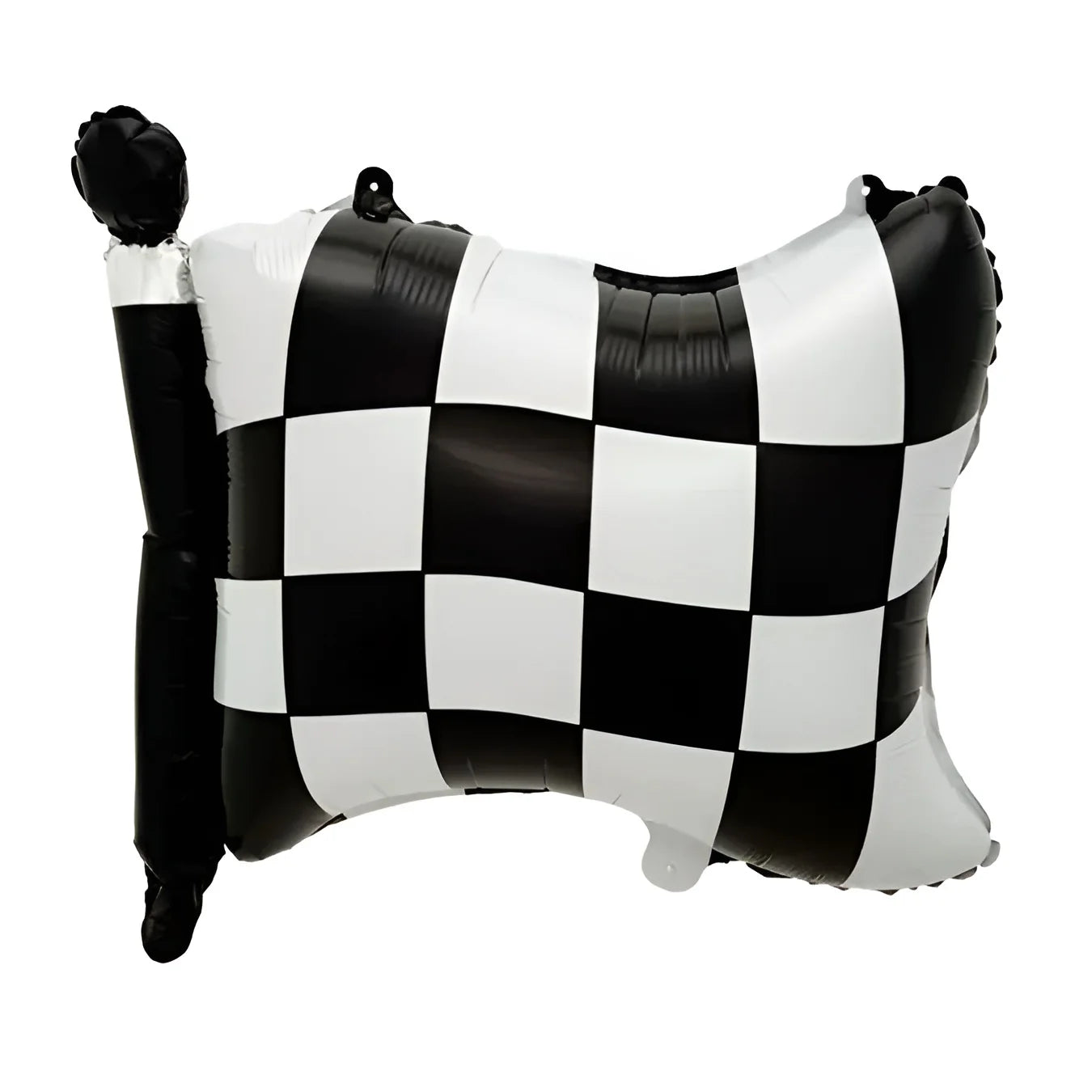 Large Black & White Checkered Flag Foil Balloon 60cm (23.5")