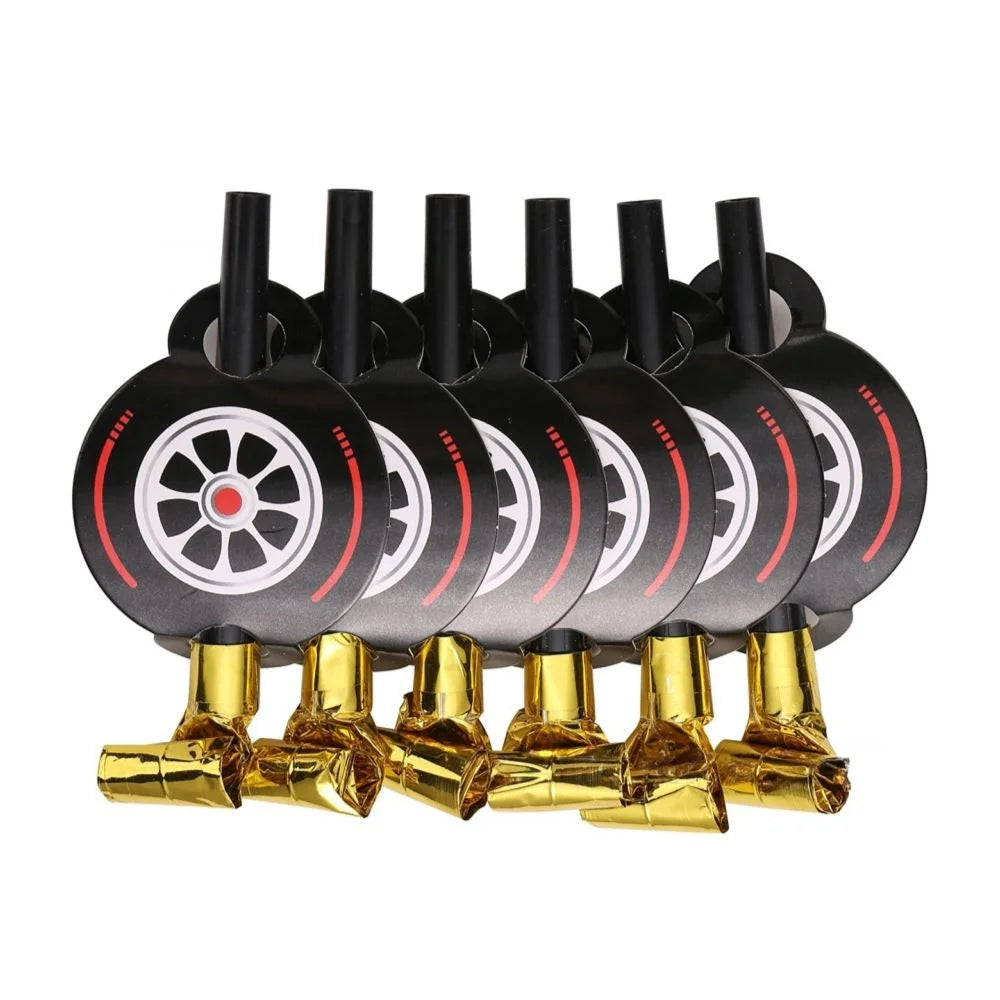 Racing Car Tyre & Wheel Blowouts 6pcs Party Favours