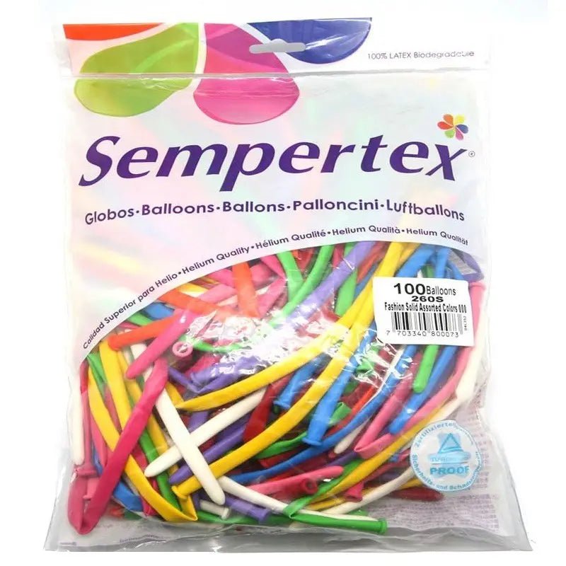 Assorted 260s Modelling Fashion Latex Balloons 100pk Twist & Shape - NextParty