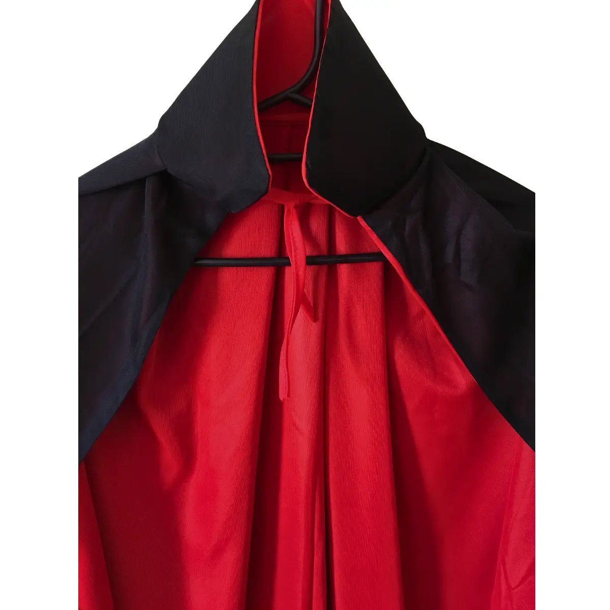 Black & Red Cape 140cm Double Layer Halloween Costume - NextParty