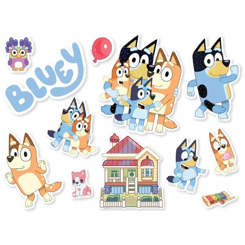 Bluey Cutout Wall Decorations 12pk - NextParty