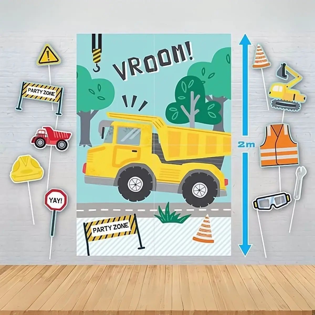 Construction Scene Setter With 10 Photo Props - NextParty