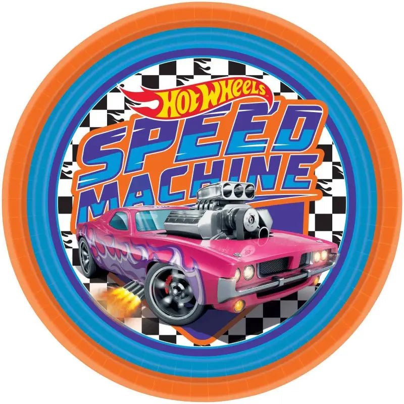 Hot Wheels Large Paper Plates 23cm (9") 8pk - NextParty