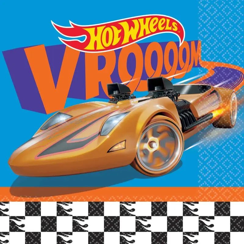 Hot Wheels Lunch Napkins 16pk Serviettes - NextParty