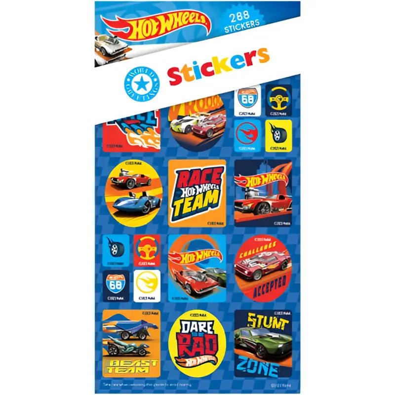 Hot Wheels Sticker Book 288pk (12 Sheets) - NextParty