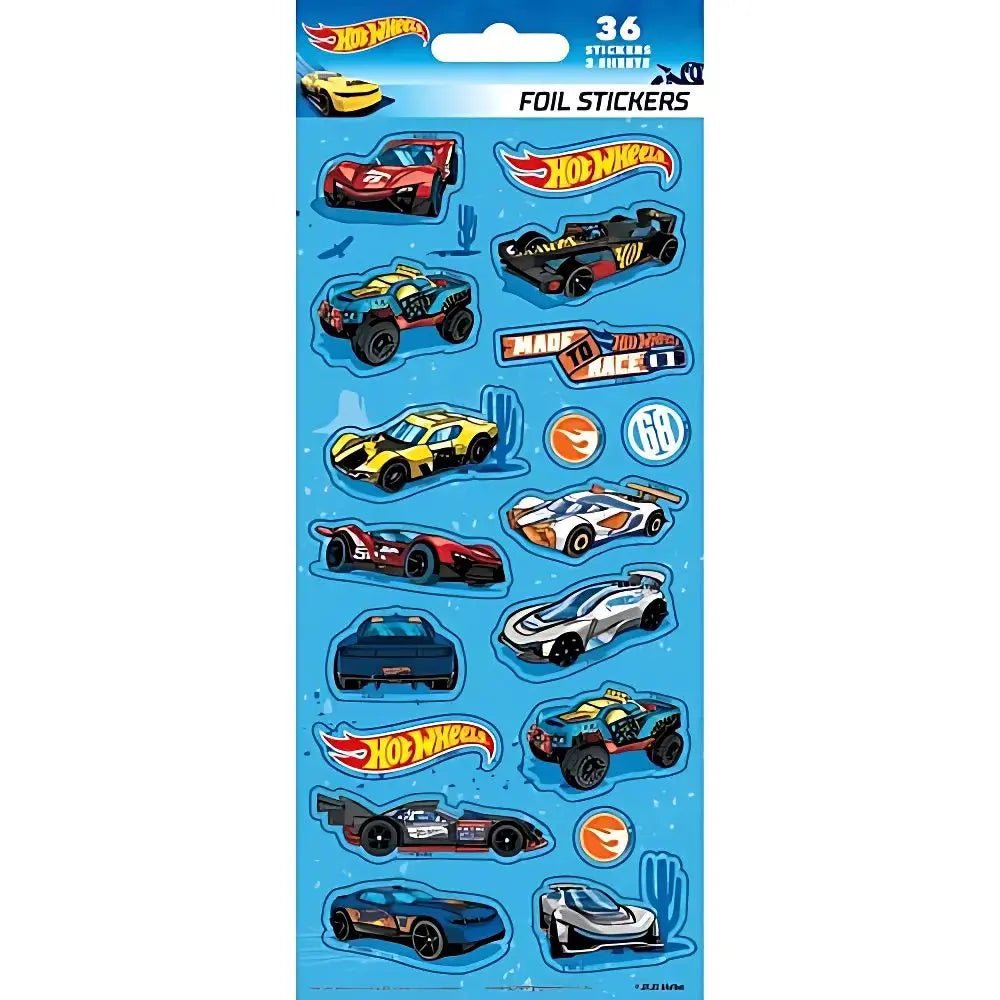 Hot Wheels Sticker Sheets 36pk (2 Sheets) Party Favours - NextParty