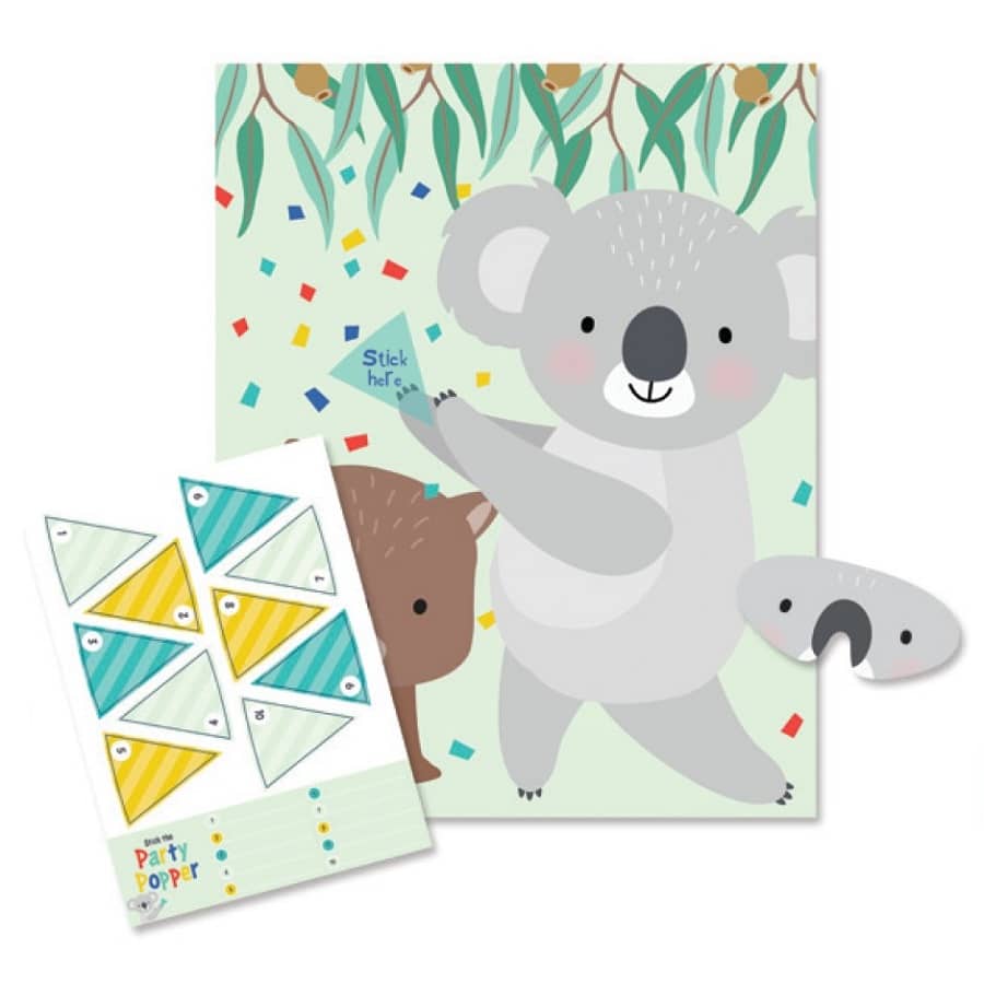Koala Blindfold Party Game - Pin The Party Popper On The Koala - NextParty
