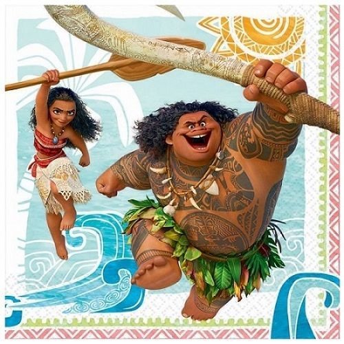 Lunch Napkins 16pk Moana Serviettes 511832 - NextParty