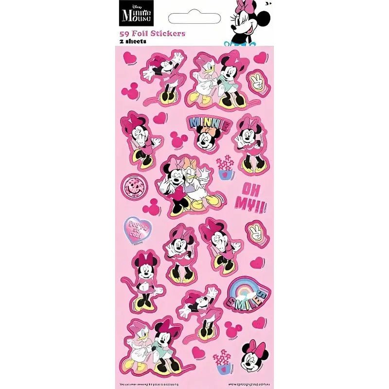 Minnie Mouse Sticker Sheets 59pk (2 Sheets) Party Favours - NextParty