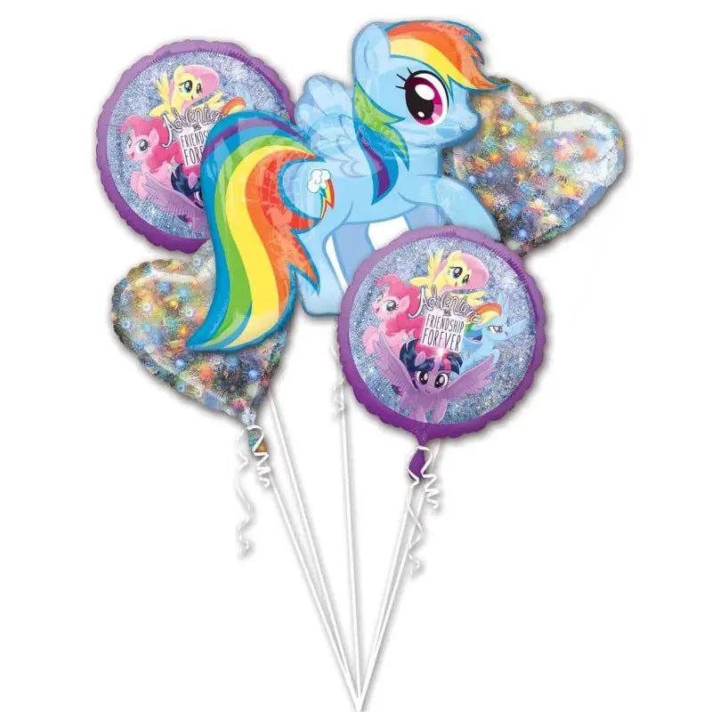 My Little Pony Foil Balloon Bouquet 5pk Friendship Adventures - NextParty