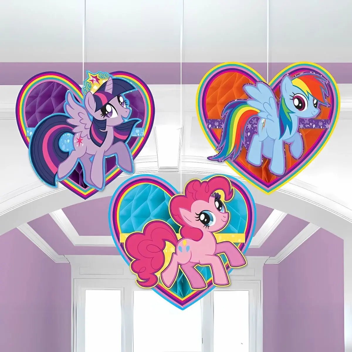 My Little Pony Friendship Honeycomb Decorations 3pk - NextParty