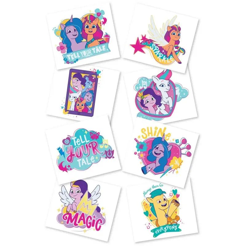 My Little Pony Temporary Tattoos 8pcs (1 Sheet) Tell Your Tale Party Favours - NextParty