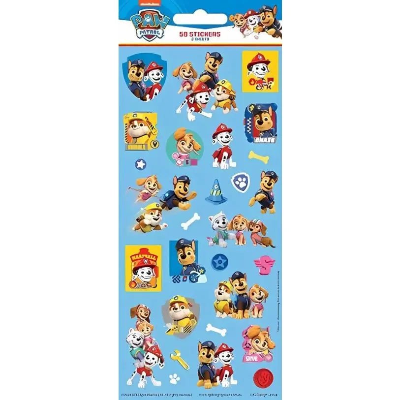 PAW Patrol Sticker Sheets 50pk (2 Sheets) - NextParty