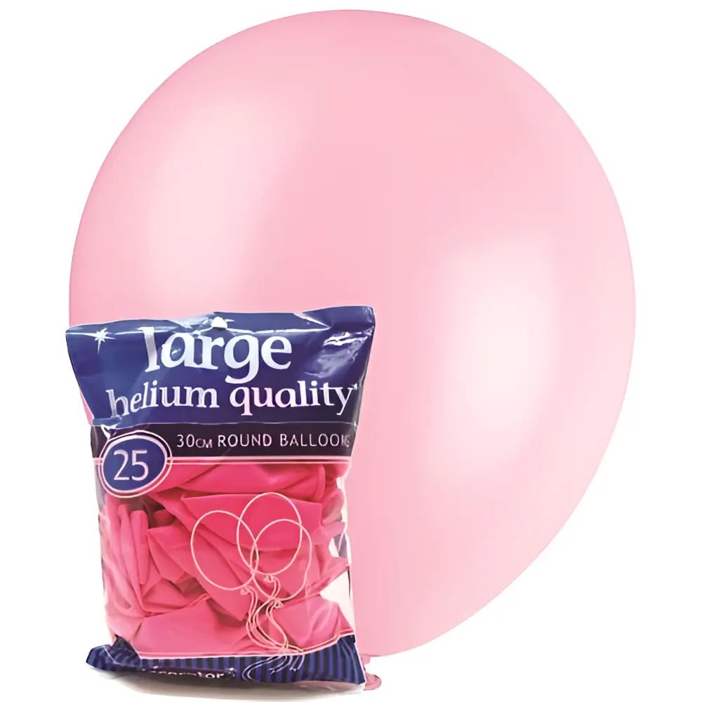 Pink Solid Colour Latex Balloons 30cm (12") 25pk - NextParty