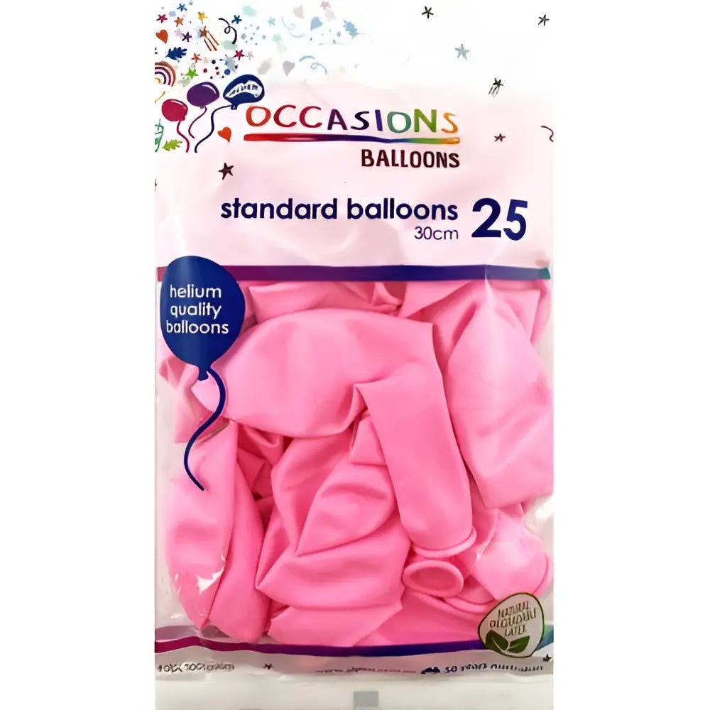 Standard Light Pink Latex Balloons 30cm (12") 25pk - NextParty