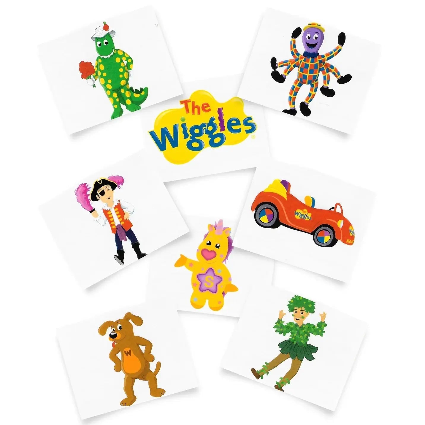 The Wiggles Temporary Tattoos 8pcs (1 Sheet) Party Favours - NextParty