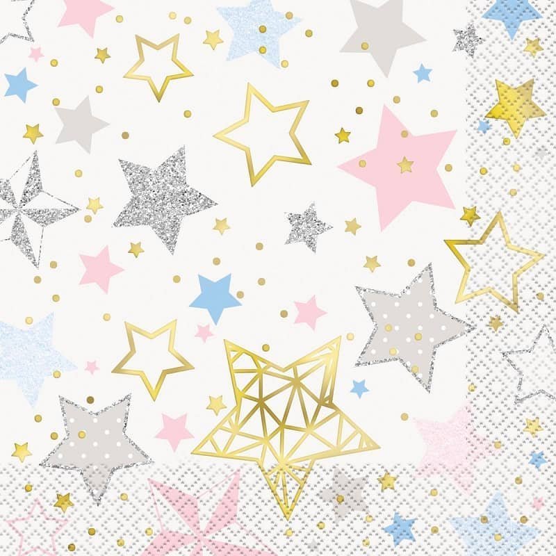 Twinkle Little Star Lunch Napkins 16pk Serviettes - NextParty