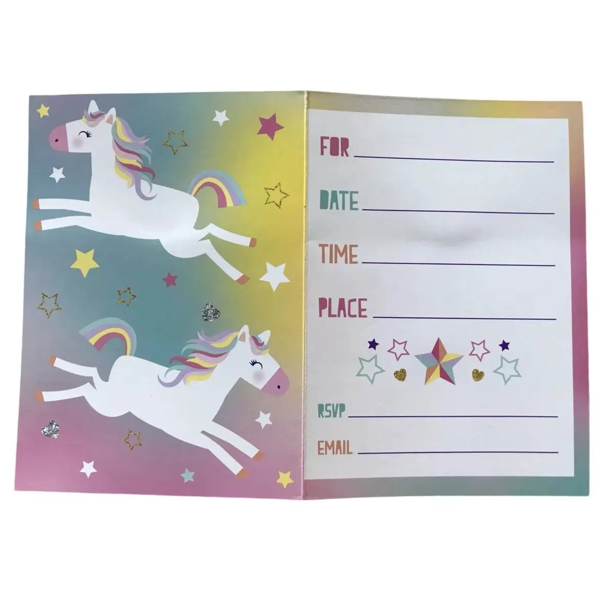 Unicorn Party Invitations 8pk With Envelopes - NextParty